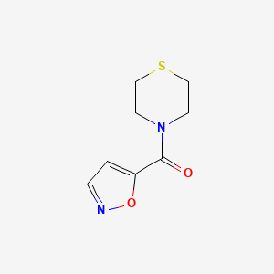 molecular formula C8H10N2O2S B2586253 4-(1,2-Oxazole-5-carbonyl)thiomorpholine CAS No. 1864316-65-3