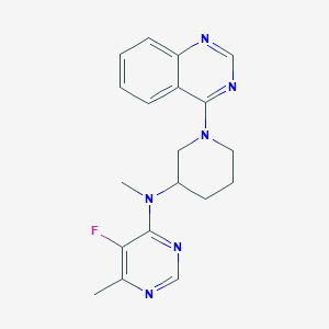 molecular formula C19H21FN6 B2586277 5-Fluoro-N,6-dimethyl-N-(1-quinazolin-4-ylpiperidin-3-yl)pyrimidin-4-amine CAS No. 2415551-82-3