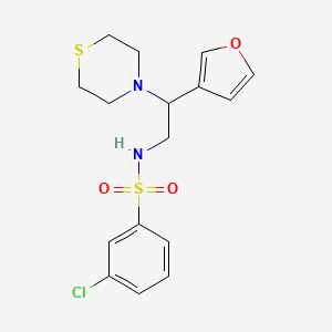 3-chloro-N-(2-(furan-3-yl)-2-thiomorpholinoethyl)benzenesulfonamide