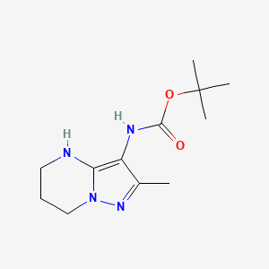 molecular formula C12H20N4O2 B2586283 Tert-butyl N-(2-methyl-4,5,6,7-tetrahydropyrazolo[1,5-a]pyrimidin-3-yl)carbamate CAS No. 2416229-39-3
