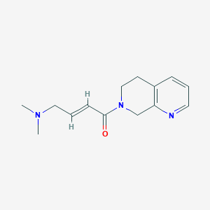 molecular formula C14H19N3O B2586287 (E)-1-(6,8-Dihydro-5H-1,7-naphthyridin-7-yl)-4-(dimethylamino)but-2-en-1-one CAS No. 2249692-69-9