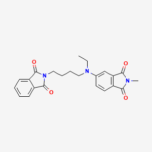 molecular formula C23H23N3O4 B2586293 5-[4-(1,3-Dioxoisoindol-2-yl)butyl-ethylamino]-2-methylisoindole-1,3-dione CAS No. 73819-87-1