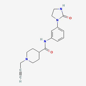 molecular formula C18H22N4O2 B2586300 N-[3-(2-oxoimidazolidin-1-yl)phenyl]-1-(prop-2-yn-1-yl)piperidine-4-carboxamide CAS No. 1197740-51-4