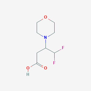 molecular formula C8H13F2NO3 B2586305 4,4-Difluoro-3-morpholinobutanoic acid CAS No. 2172547-39-4