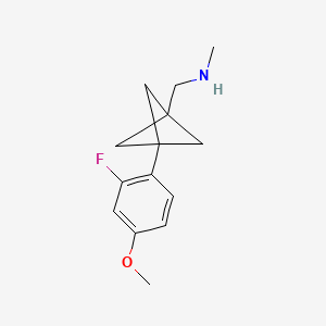 1-[3-(2-Fluoro-4-methoxyphenyl)-1-bicyclo[1.1.1]pentanyl]-N-methylmethanamine