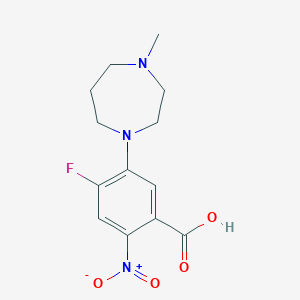 4-Fluoro-5-(4-methyl-1,4-diazepan-1-yl)-2-nitrobenzoic acid