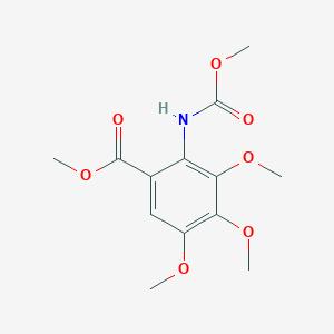 molecular formula C13H17NO7 B2586311 Methyl 3,4,5-trimethoxy-2-[(methoxycarbonyl)amino]benzoate CAS No. 400070-04-4