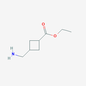 molecular formula C8H15NO2 B2586326 Ethyl 3-(aminomethyl)cyclobutane-1-carboxylate CAS No. 2122094-45-3