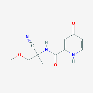 molecular formula C11H13N3O3 B2586328 N-(2-Cyano-1-methoxypropan-2-yl)-4-oxo-1H-pyridine-2-carboxamide CAS No. 2224239-81-8