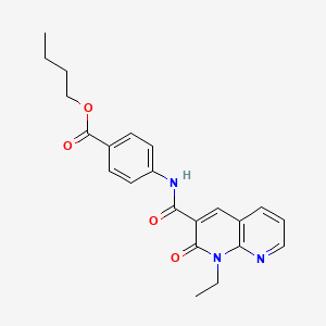 B2586339 Butyl 4-(1-ethyl-2-oxo-1,2-dihydro-1,8-naphthyridine-3-carboxamido)benzoate CAS No. 941931-61-9