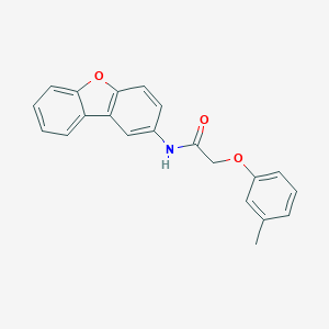 molecular formula C21H17NO3 B258635 N-(DIBENZO[B,D]FURAN-2-YL)-2-(3-METHYLPHENOXY)ACETAMIDE 