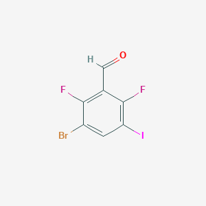 molecular formula C7H2BrF2IO B2586353 3-Bromo-2,6-difluoro-5-iodobenzaldehyde CAS No. 2256060-12-3
