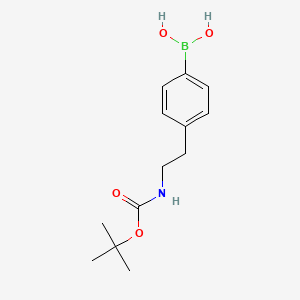 molecular formula C13H20BNO4 B2586355 (4-(2-[(Tert-butoxycarbonyl)amino]ethyl)phenyl)boronic acid CAS No. 1310481-47-0