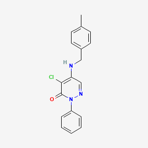 molecular formula C18H16ClN3O B2586362 4-chloro-5-[(4-methylbenzyl)amino]-2-phenyl-3(2H)-pyridazinone CAS No. 923812-87-7