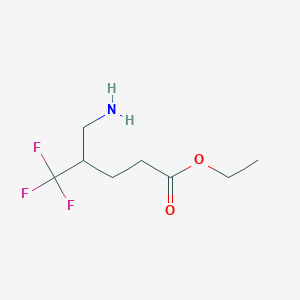 molecular formula C8H14F3NO2 B2586367 Ethyl 5-amino-4-(trifluoromethyl)pentanoate CAS No. 2287272-31-3