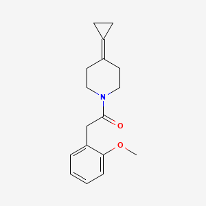 molecular formula C17H21NO2 B2586368 1-(4-环丙基亚烷基哌啶-1-基)-2-(2-甲氧基苯基)乙酮 CAS No. 2097900-76-8