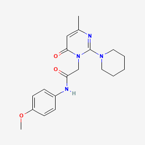 molecular formula C19H24N4O3 B2586376 N-(4-methoxyphenyl)-2-[4-methyl-6-oxo-2-(piperidin-1-yl)-1,6-dihydropyrimidin-1-yl]acetamide CAS No. 1251685-43-4