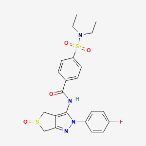 B2586389 4-(diethylsulfamoyl)-N-[2-(4-fluorophenyl)-5-oxo-4,6-dihydrothieno[3,4-c]pyrazol-3-yl]benzamide CAS No. 1019102-82-9
