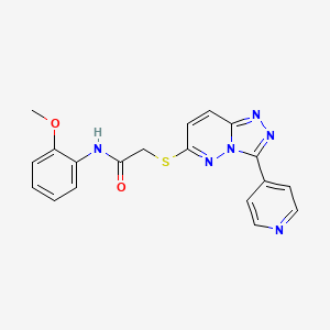 molecular formula C19H16N6O2S B2586398 N-(2-methoxyphenyl)-2-{[3-(pyridin-4-yl)-[1,2,4]triazolo[4,3-b]pyridazin-6-yl]sulfanyl}acetamide CAS No. 868969-78-2