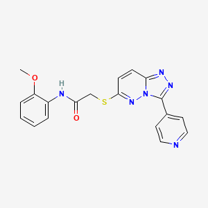 N-(2-methoxyphenyl)-2-[(3-pyridin-4-yl-[1,2,4]triazolo[4,3-b]pyridazin-6-yl)sulfanyl]acetamide