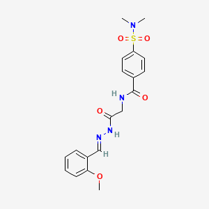 (E)-4-(N,N-dimethylsulfamoyl)-N-(2-(2-(2-methoxybenzylidene)hydrazinyl)-2-oxoethyl)benzamide