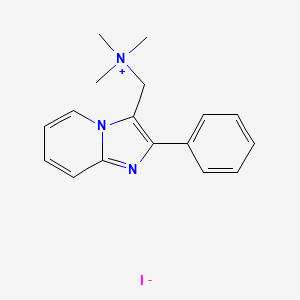 Trimethyl({2-phenylimidazo[1,2-A]pyridin-3-YL}methyl)azanium iodide