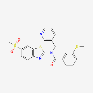 N-(6-(methylsulfonyl)benzo[d]thiazol-2-yl)-3-(methylthio)-N-(pyridin-3-ylmethyl)benzamide