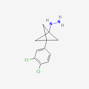 [3-(3,4-Dichlorophenyl)-1-bicyclo[1.1.1]pentanyl]hydrazine