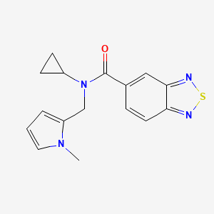 molecular formula C16H16N4OS B2586411 N-cyclopropyl-N-((1-methyl-1H-pyrrol-2-yl)methyl)benzo[c][1,2,5]thiadiazole-5-carboxamide CAS No. 1286724-82-0