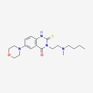3-[2-[butyl(methyl)amino]ethyl]-6-(4-morpholinyl)-2-sulfanylidene-1H-quinazolin-4-one