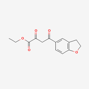 molecular formula C14H14O5 B2586417 Ethyl 4-(2,3-dihydro-1-benzofuran-5-yl)-2,4-dioxobutanoate CAS No. 2309463-39-4