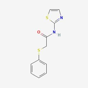 2-(phenylsulfanyl)-N-(1,3-thiazol-2-yl)acetamide