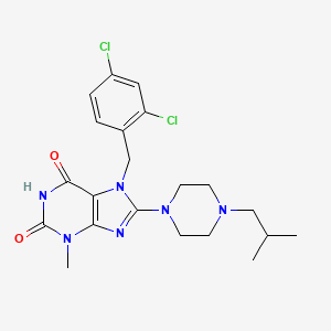 7-(2,4-dichlorobenzyl)-8-(4-isobutylpiperazin-1-yl)-3-methyl-1H-purine-2,6(3H,7H)-dione