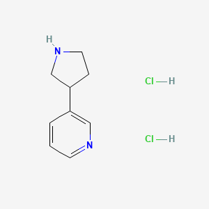 molecular formula C9H14Cl2N2 B2586422 3-(Pyrrolidin-3-yl)pyridine dihydrochloride CAS No. 150281-46-2; 635309-61-4