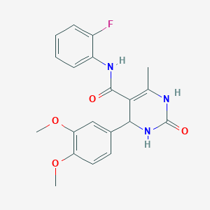 4-(3,4-dimethoxyphenyl)-N-(2-fluorophenyl)-6-methyl-2-oxo-1,2,3,4-tetrahydropyrimidine-5-carboxamide
