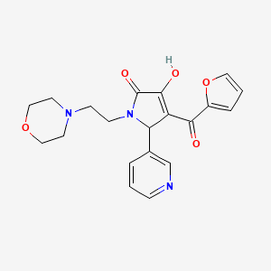 4-(furan-2-carbonyl)-3-hydroxy-1-(2-morpholinoethyl)-5-(pyridin-3-yl)-1H-pyrrol-2(5H)-one