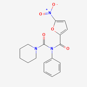 molecular formula C17H17N3O5 B2586433 N-(5-nitrofuran-2-carbonyl)-N-phenylpiperidine-1-carboxamide CAS No. 899951-13-4