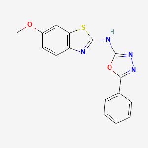 molecular formula C16H12N4O2S B2586443 N-(6-methoxybenzo[d]thiazol-2-yl)-5-phenyl-1,3,4-oxadiazol-2-amine CAS No. 862975-97-1