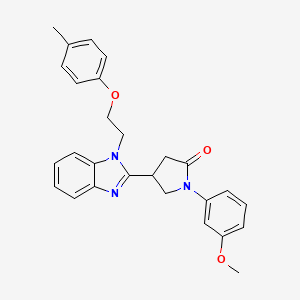 1-(3-methoxyphenyl)-4-(1-(2-(p-tolyloxy)ethyl)-1H-benzo[d]imidazol-2-yl)pyrrolidin-2-one