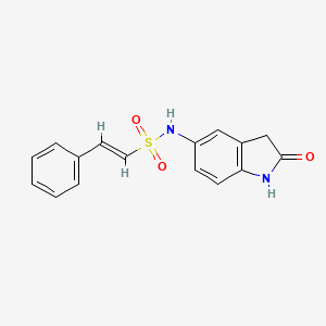 (E)-N-(2-oxoindolin-5-yl)-2-phenylethenesulfonamide