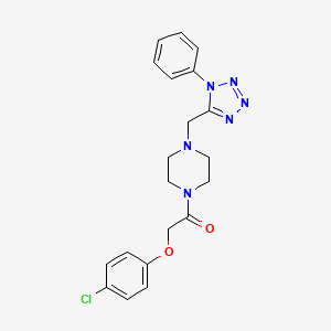 2-(4-chlorophenoxy)-1-(4-((1-phenyl-1H-tetrazol-5-yl)methyl)piperazin-1-yl)ethanone