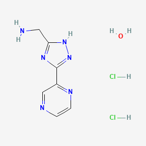 1-[3-(2-Pyrazinyl)-1H-1,2,4-triazol-5-yl]methanamine dihydrochloride hydrate