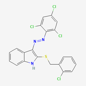 2-[(2-chlorobenzyl)sulfanyl]-3H-indol-3-one N-(2,4,6-trichlorophenyl)hydrazone