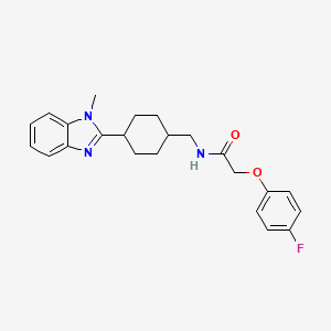 2-(4-fluorophenoxy)-N-((4-(1-methyl-1H-benzo[d]imidazol-2-yl)cyclohexyl)methyl)acetamide