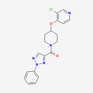 molecular formula C19H18ClN5O2 B2586491 (4-((3-chloropyridin-4-yl)oxy)piperidin-1-yl)(2-phenyl-2H-1,2,3-triazol-4-yl)methanone CAS No. 2034577-90-5