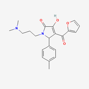 1-(3-(dimethylamino)propyl)-4-(furan-2-carbonyl)-3-hydroxy-5-(p-tolyl)-1H-pyrrol-2(5H)-one