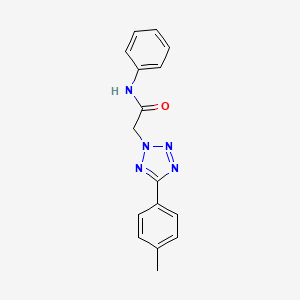 molecular formula C16H15N5O B2586497 2-[5-(4-methylphenyl)tetrazol-2-yl]-N-phenylacetamide CAS No. 939922-98-2