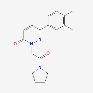 molecular formula C18H21N3O2 B2586511 6-(3,4-Dimethylphenyl)-2-(2-oxo-2-pyrrolidin-1-ylethyl)pyridazin-3-one CAS No. 899990-89-7