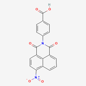 molecular formula C19H10N2O6 B2586515 4-(6-硝基-1,3-二氧杂-1H,3H-苯并[de]异喹啉-2-基)苯甲酸 CAS No. 202341-40-0