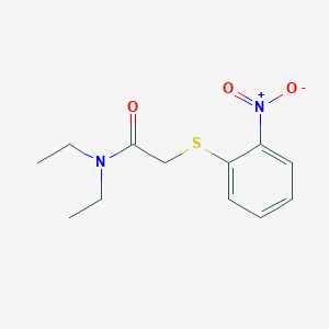 molecular formula C12H16N2O3S B2586522 N,N-diethyl-2-[(2-nitrophenyl)sulfanyl]acetamide CAS No. 459206-63-4